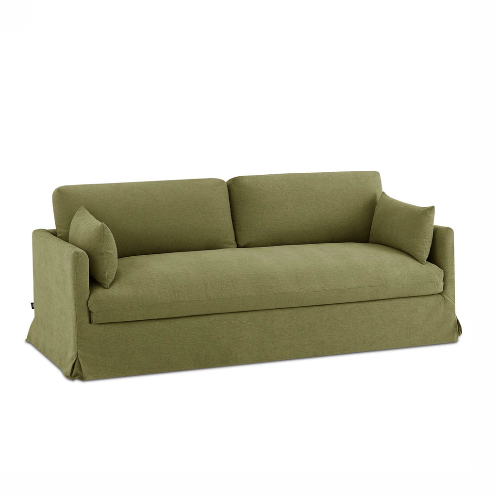 Jatoba - Canapé Droit Fixe 3 Places - Tissu Vert