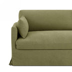 Jatoba - Canapé Droit Fixe 3 Places - Tissu Vert