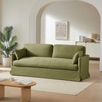 Jatoba - Canapé Droit Fixe 3 Places - Tissu Vert
