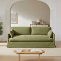 Jatoba - Canapé Droit Fixe 3 Places - Tissu Vert