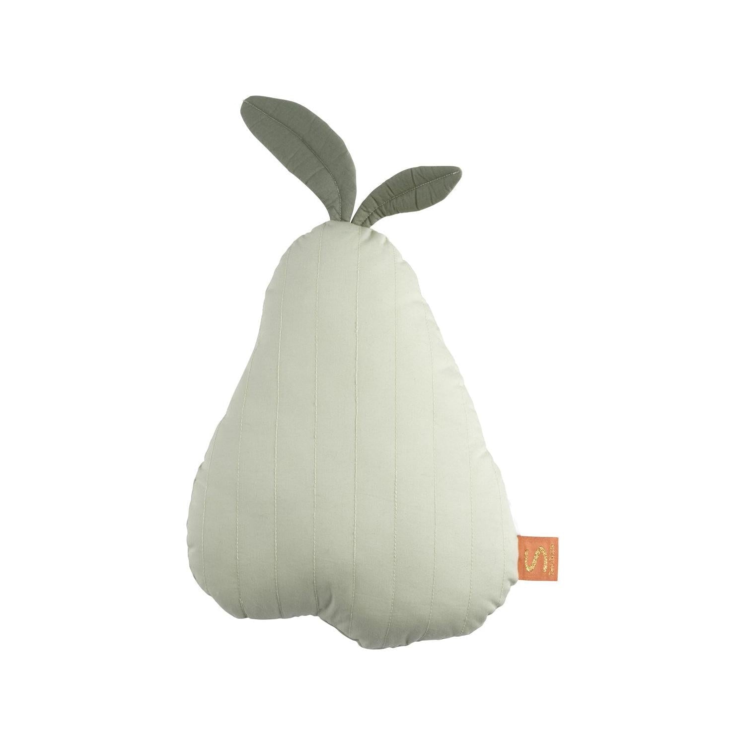 Coussin Déco Poire 23X36Cm En Coton Vert Tilleul