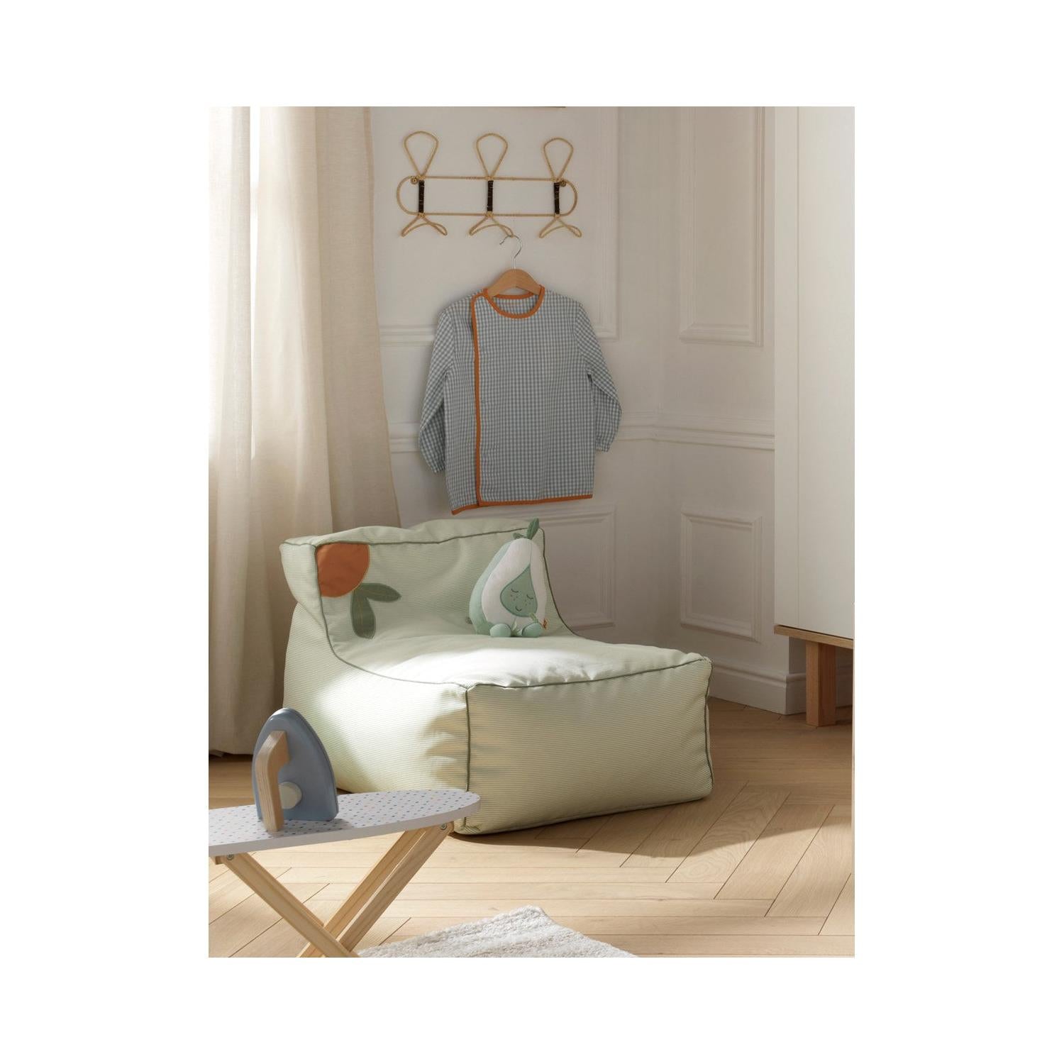 Fauteuil Pouf 75X45Cm En Polyester Vert Tilleul