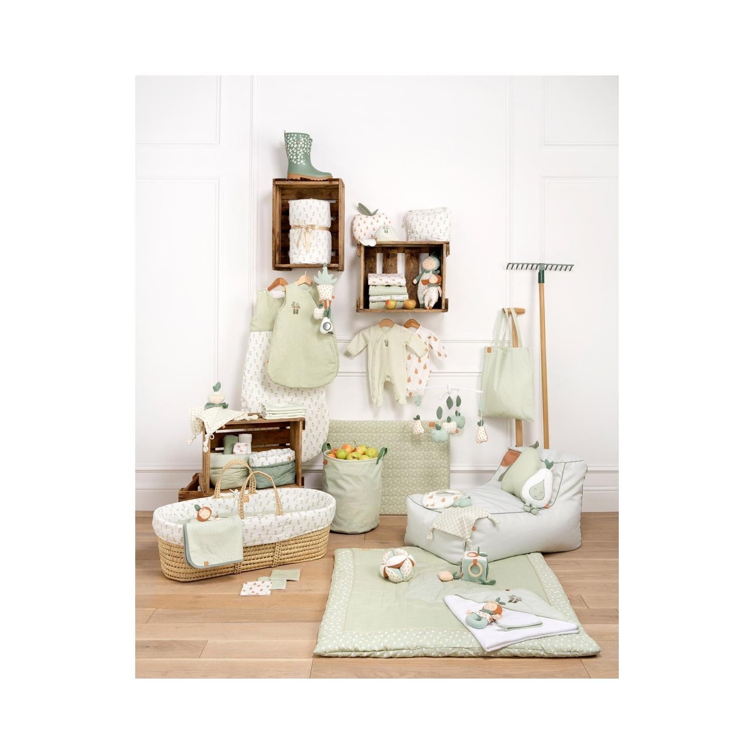 Peluche Musicale Jardinier En Coton Vert