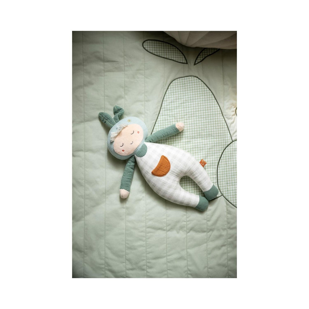 Grand Tapis 100X100 Cm En Lin Vert Tilleul