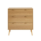 Jeanne - Commode 3 Tiroirs - Effet Chêne