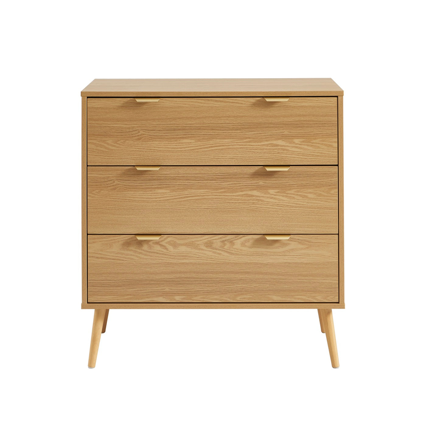 Jeanne - Commode 3 Tiroirs - Effet Chêne