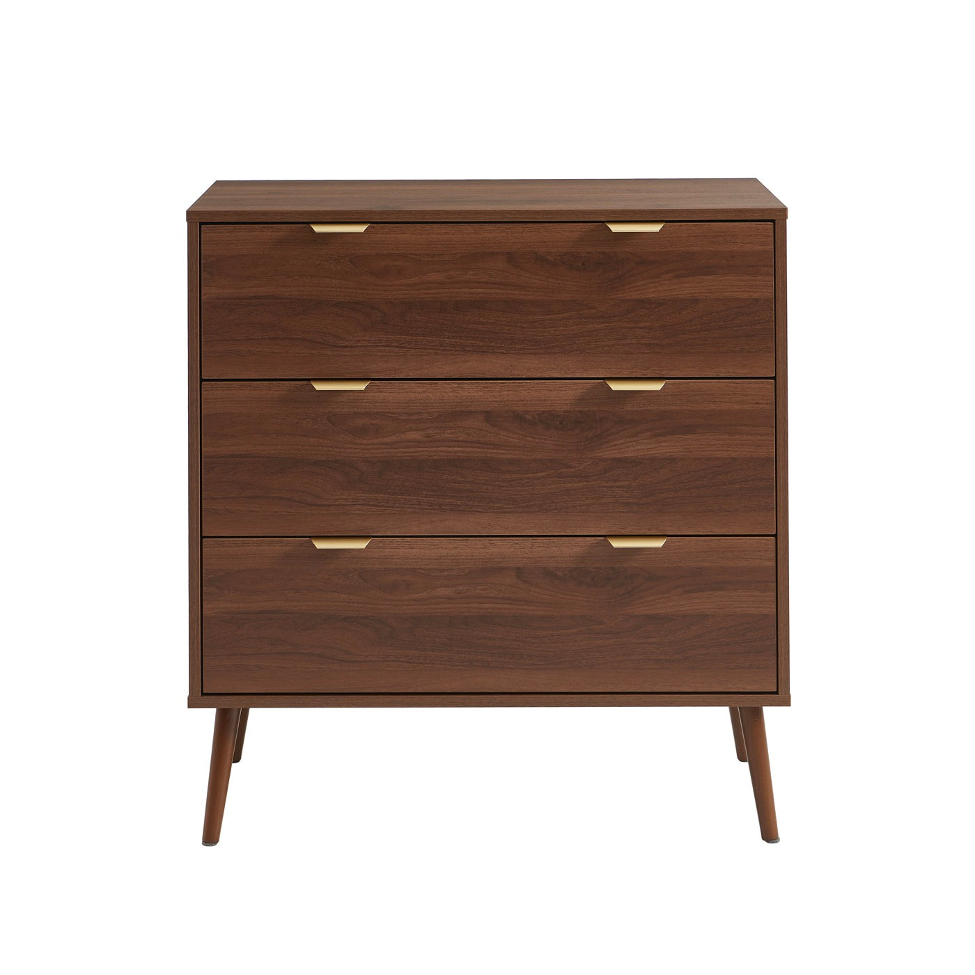 Jeanne - Commode 3 Tiroirs - Effet Noyer