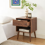 Jeanne - Lot De 2 Tables De Chevet - Effet Noyer