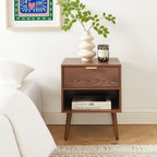 Jeanne - Lot De 2 Tables De Chevet - Effet Noyer