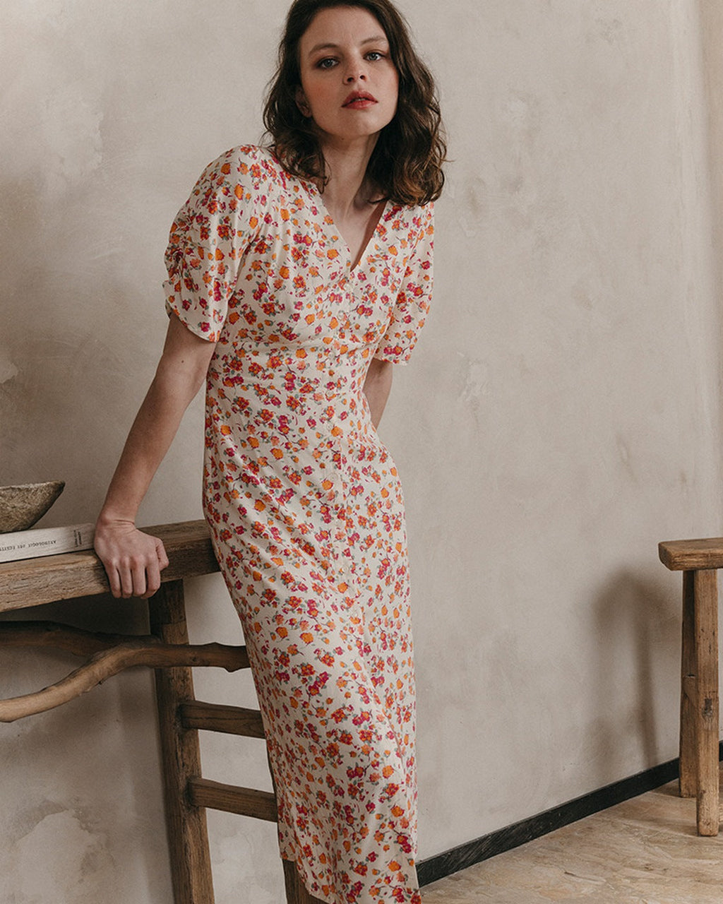 Robe Mi-Longue Jemmapes - Beige