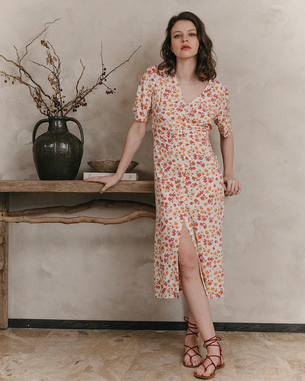 Robe Mi-Longue Jemmapes - Beige