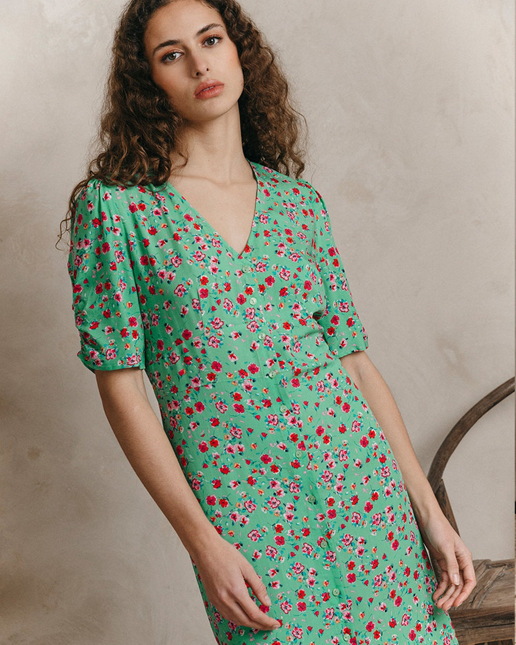 Robe Mi-Longue Jemmapes - Vert
