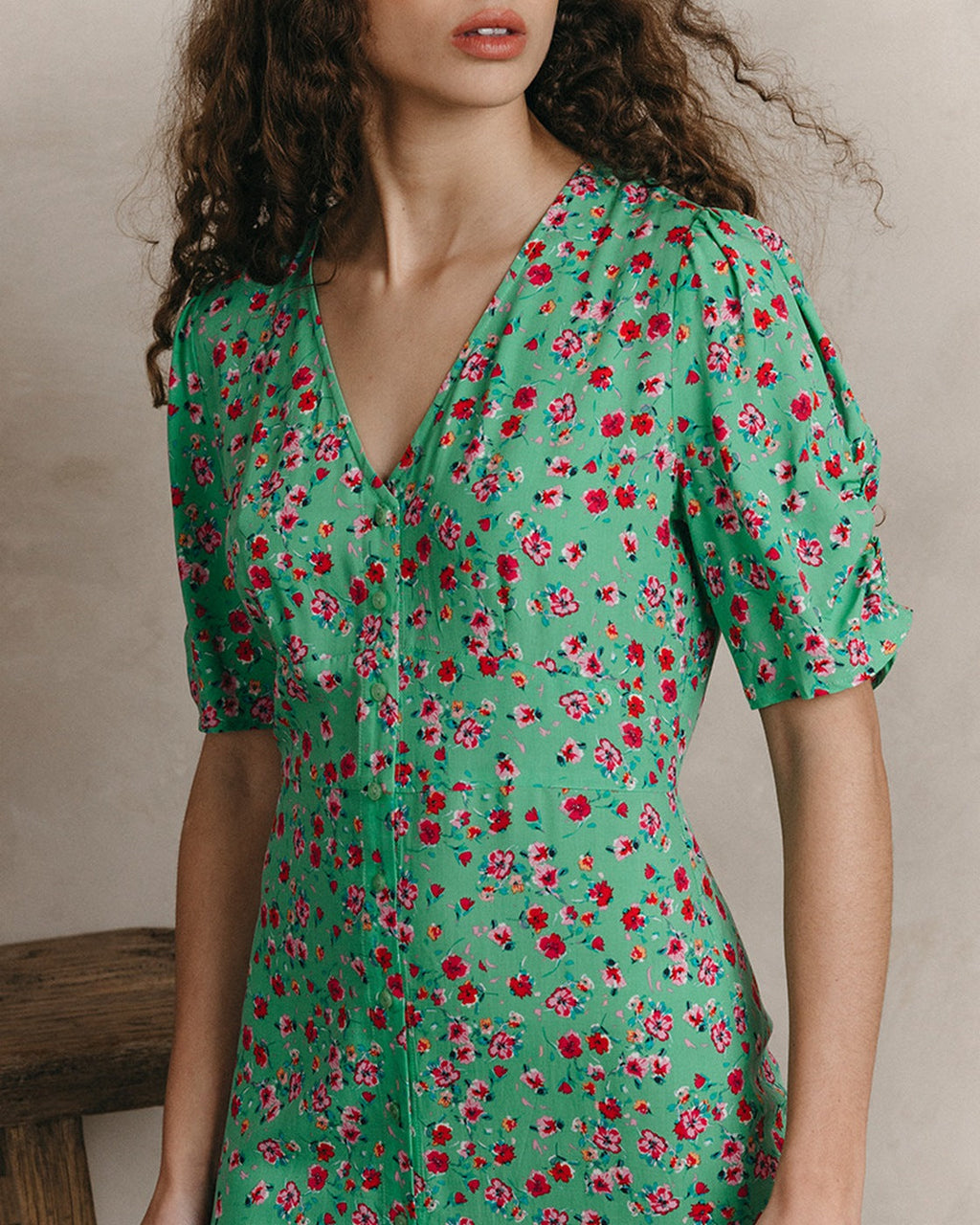 Robe Mi-Longue Jemmapes - Vert