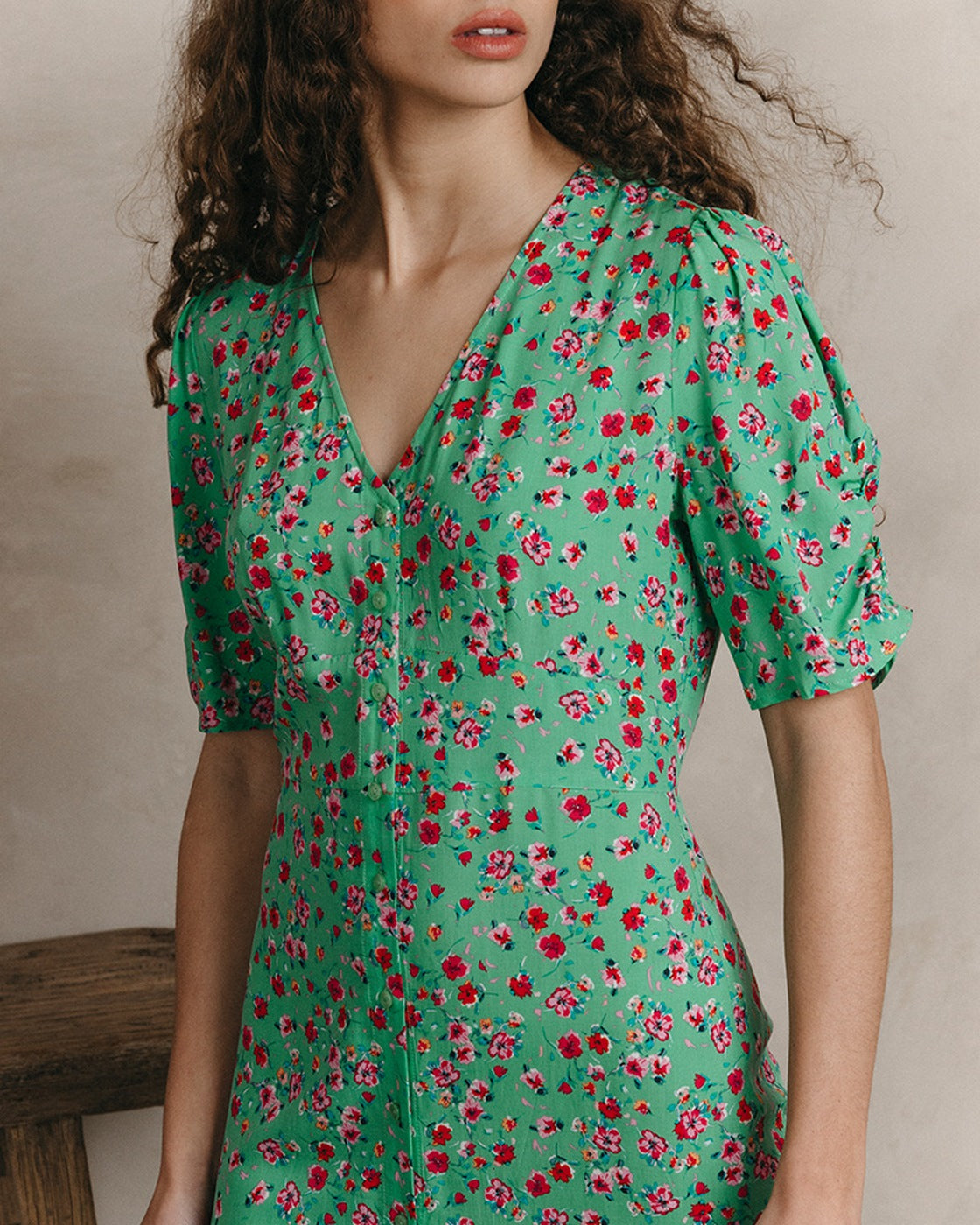 Robe Mi-Longue Jemmapes - Vert