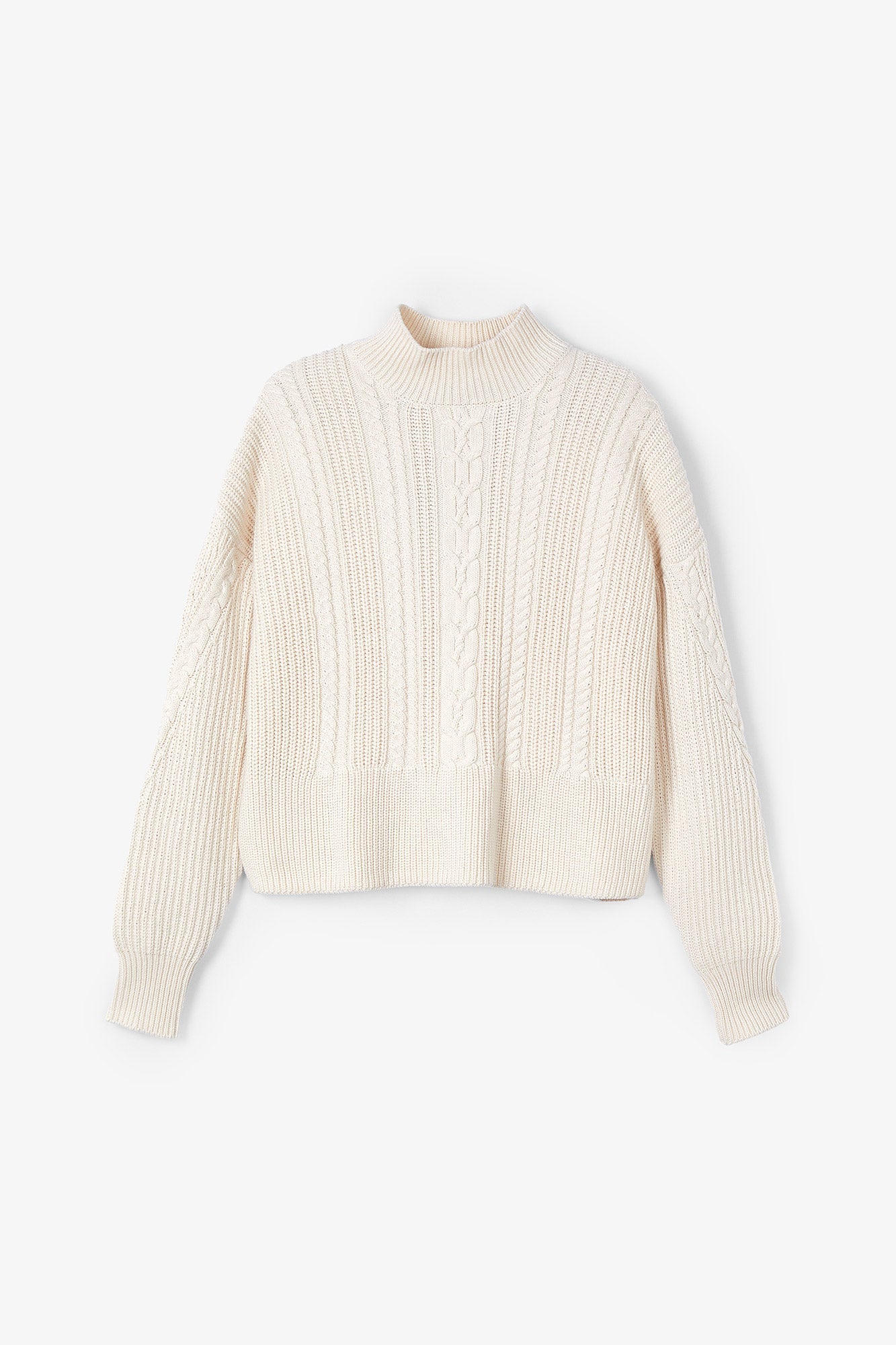 Pull Torsades Maille Écru