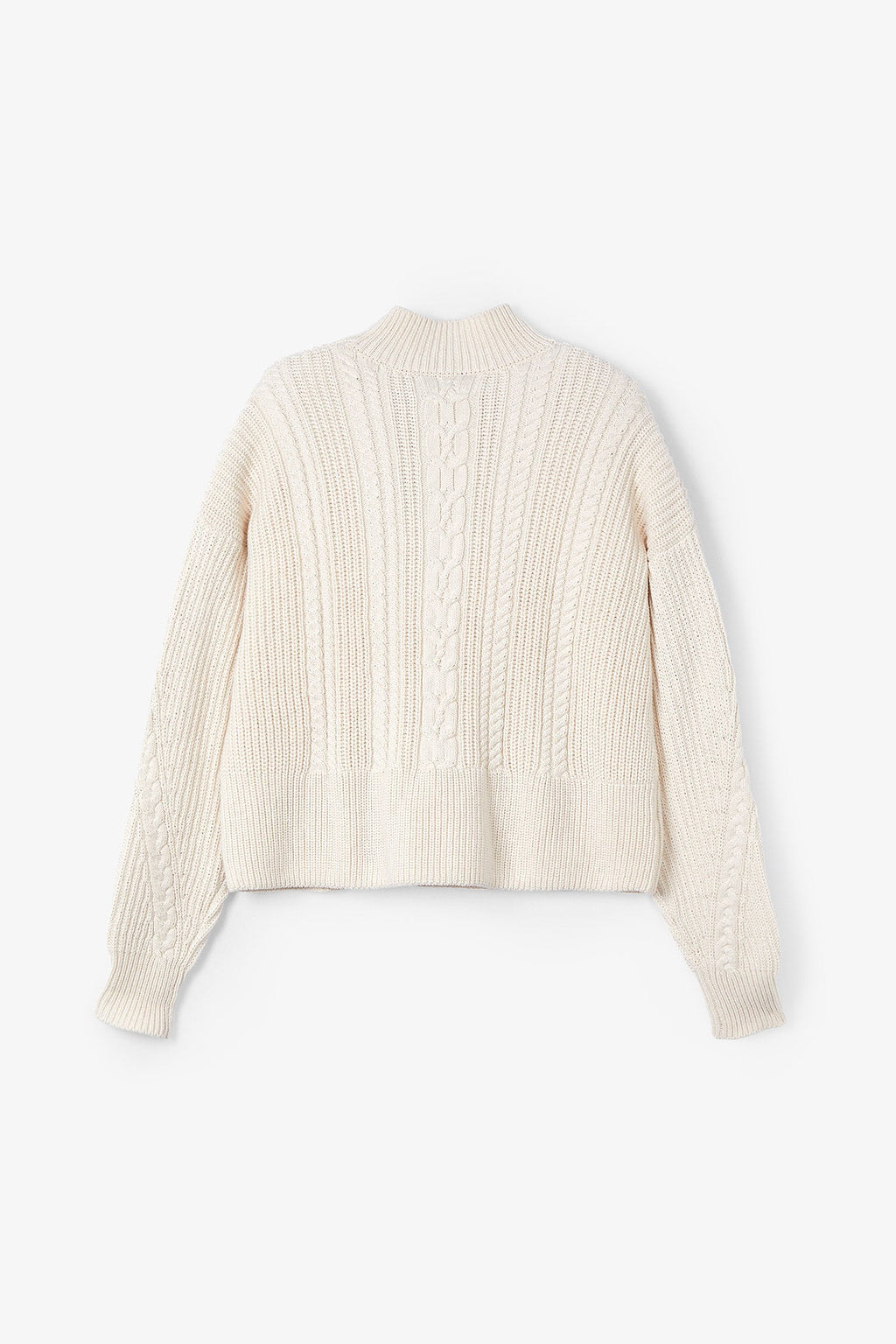Pull Torsades Maille Écru