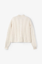 Pull Torsades Maille Écru