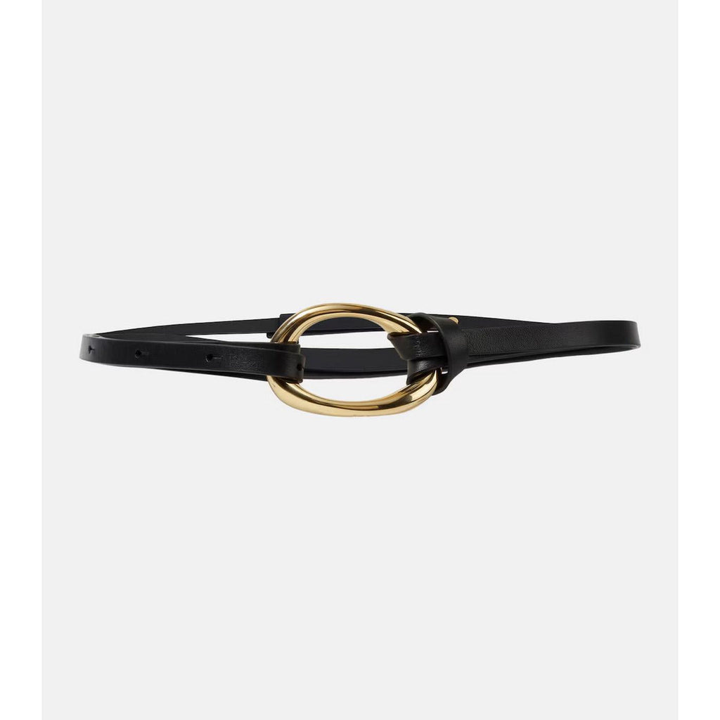 Ceinture Wide Belt With Brooch - Black - Femme