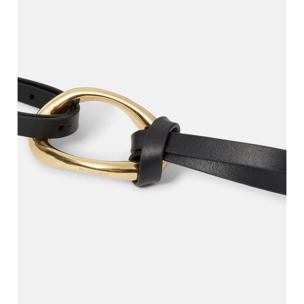 Ceinture Wide Belt With Brooch - Black - Femme