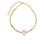 Collier Rough Nature Necklace 2 - Gold+Light Pink - Femme
