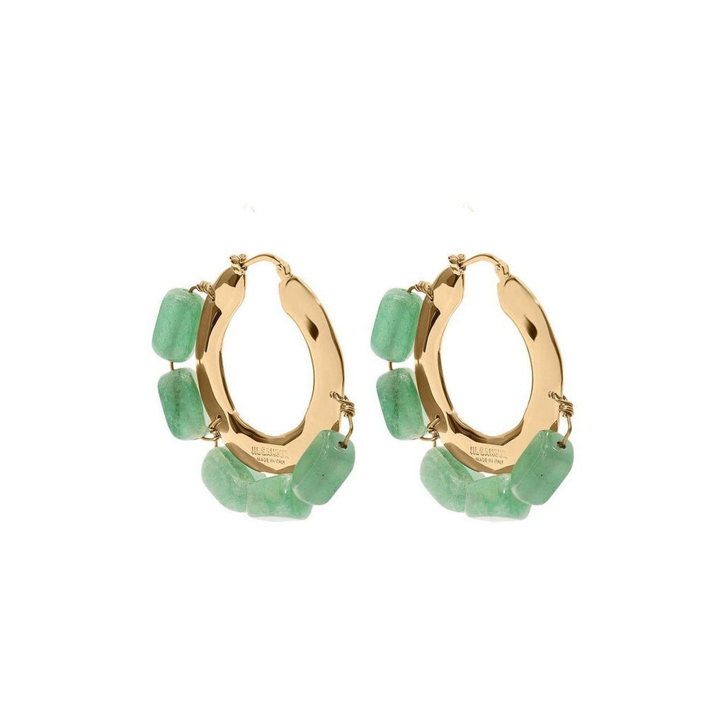 Boucles D'Oreilles Rough Nature Earrings 3 - Gold+Lightgreen - Femme