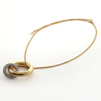 Collier Embrace Necklace 2 - Gold+Silver+Crystal - Femme