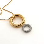 Collier Embrace Necklace 2 - Gold+Silver+Crystal - Femme