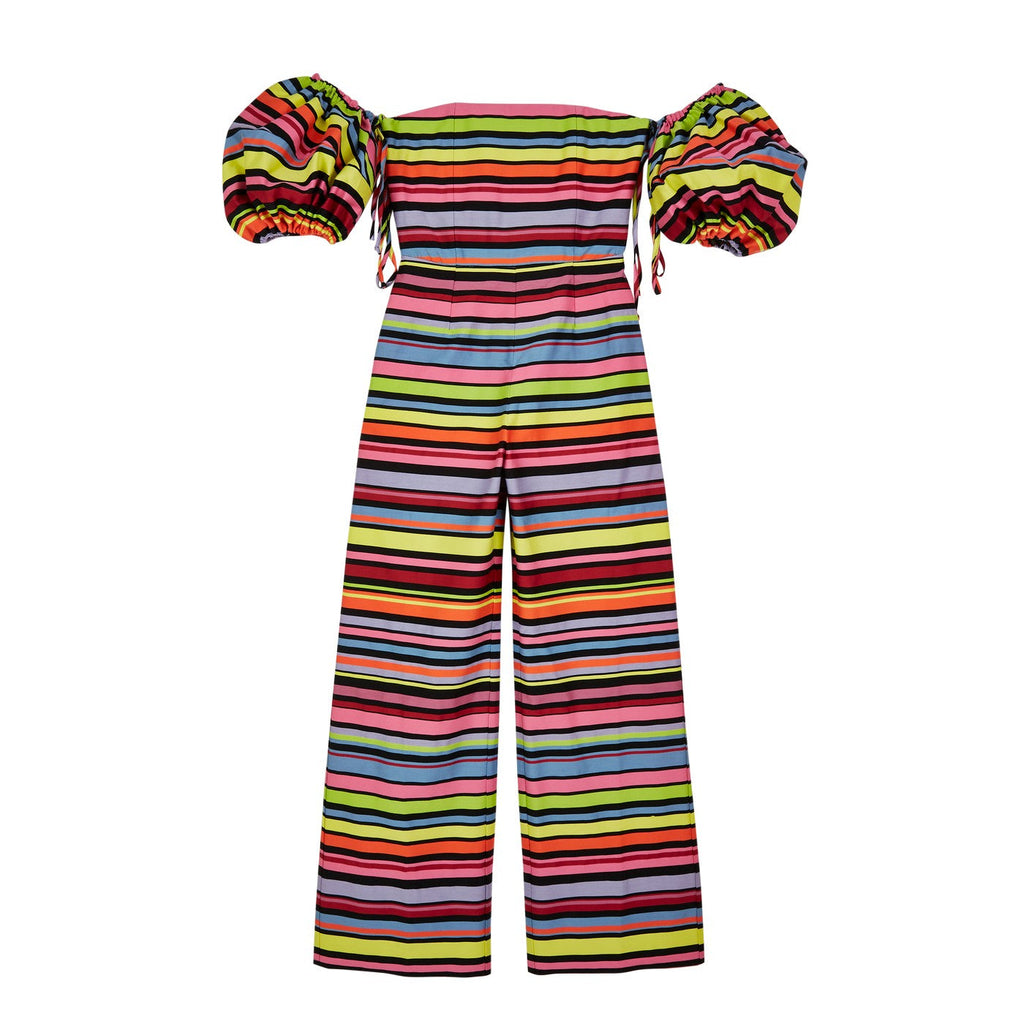 Combinaison Striped Off The Shoulder