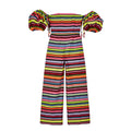 Combinaison Striped Off The Shoulder