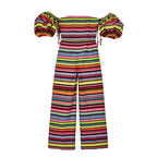 Combinaison Striped Off The Shoulder