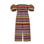 Combinaison Striped Off The Shoulder