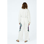 Combinaison Flower-Print Belted Cotton-Twill
