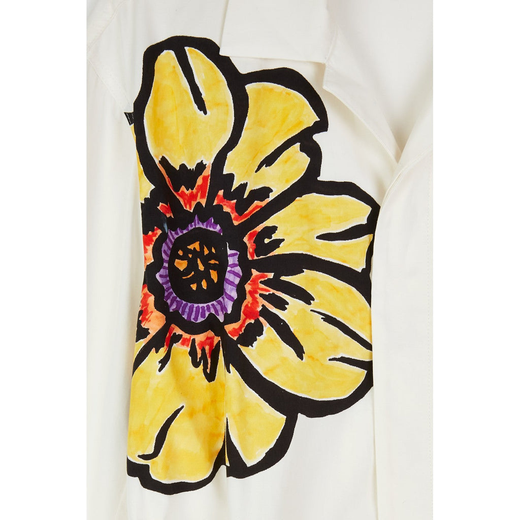 Combinaison Flower-Print Belted Cotton-Twill