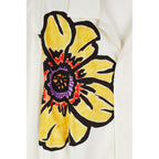 Combinaison Flower-Print Belted Cotton-Twill
