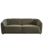 Joe - Canapé Droit 3 Places - Tissu Bouclette Vert