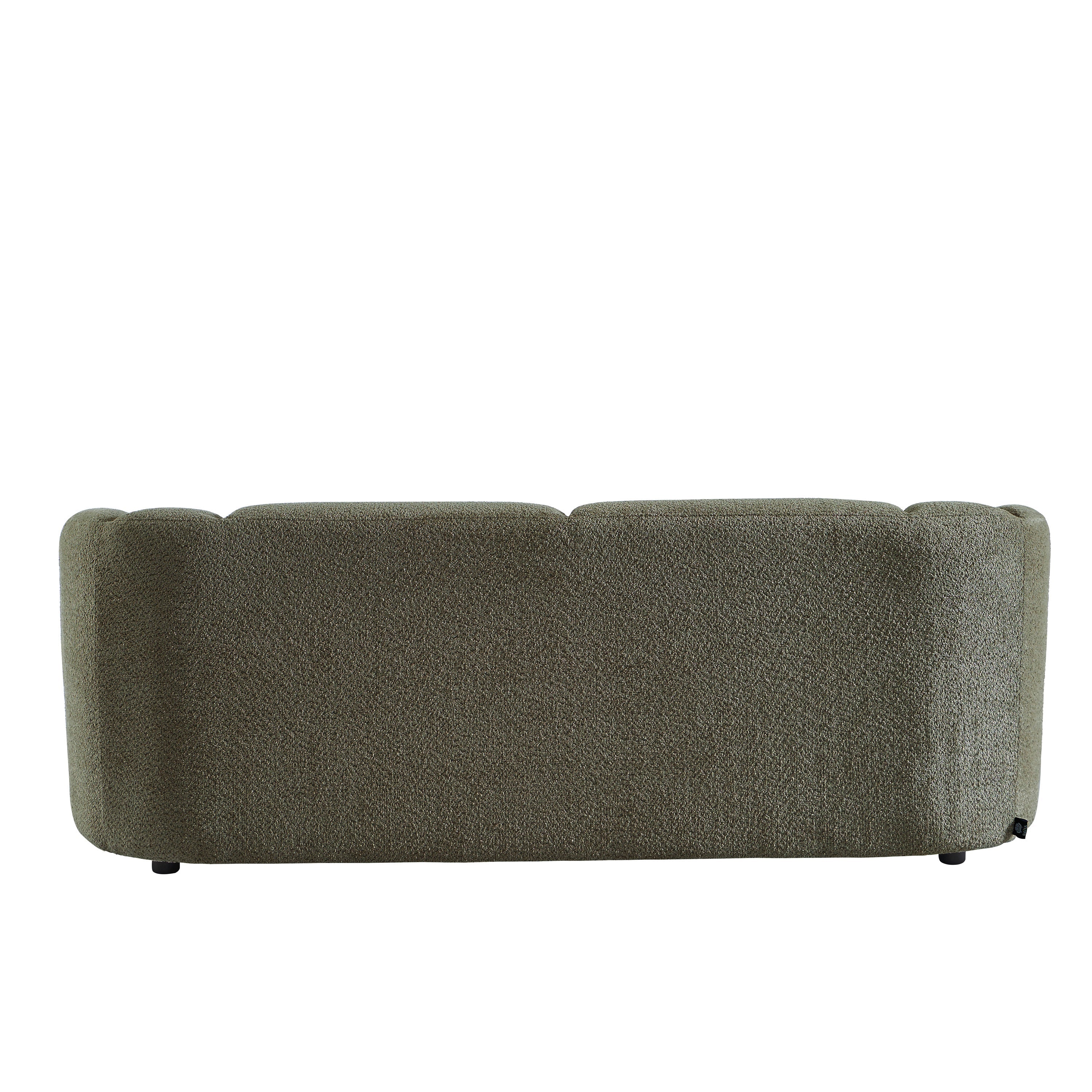 Joe - Canapé Droit 3 Places - Tissu Bouclette Vert
