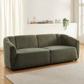 Joe - Canapé Droit 3 Places - Tissu Bouclette Vert