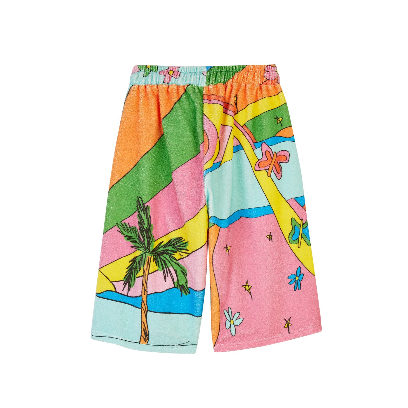 Short Lucky Card-Print Cotton-Blend Terry