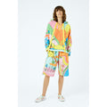 Short Lucky Card-Print Cotton-Blend Terry