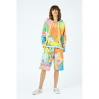 Short Lucky Card-Print Cotton-Blend Terry