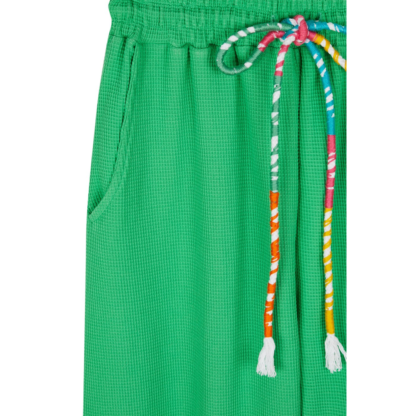 Jogging Distressed Cord Waffle-Jersey Bottoms
