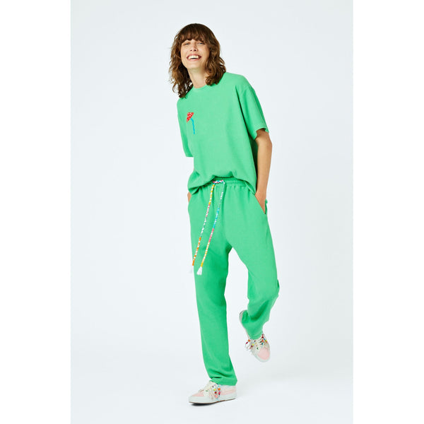 Jogging Distressed Cord Waffle-Jersey Bottoms