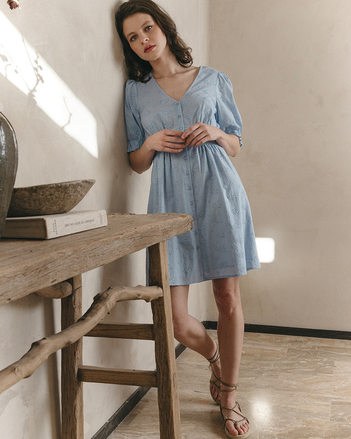 Robe Courte Joie - Bleu