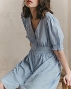 Robe Courte Joie - Bleu