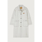 Manteau Long Ample Manches Longues Col Chemise Boutonnée - Super Bleached - Mixte