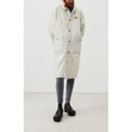 Manteau Long Ample Manches Longues Col Chemise Boutonnée - Super Bleached - Mixte