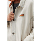 Manteau Long Ample Manches Longues Col Chemise Boutonnée - Super Bleached - Mixte