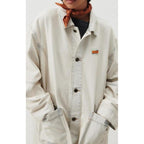 Manteau Long Ample Manches Longues Col Chemise Boutonnée - Super Bleached - Mixte