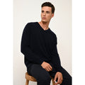 Just Cashmere - Pull Col V  Walt - Navy - 100% Cachemire 2 Fils - Homme