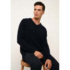 Just Cashmere - Pull Col V  Walt - Navy - 100% Cachemire 2 Fils - Homme